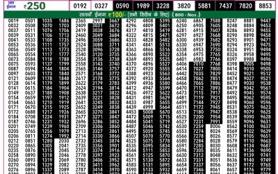 Rajshree 50 budh weekly lottery 7.30pm result 24 July 2024