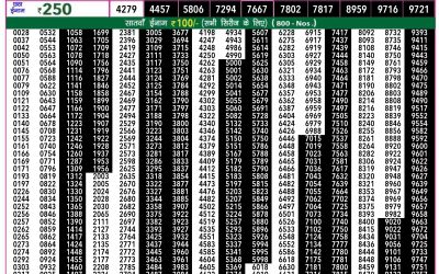 Rajshree 50 mangal weekly lottery 7.30pm result 9 July 2024