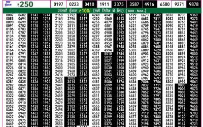 Rajshree 50 mangal weekly lottery 7.30pm result 23 July 2024