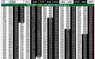 Rajshree 50 ravi weekly lottery 7.30pm result 7 July 2024