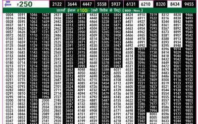 Rajshree 50 ravi weekly lottery 7.30pm result 21 July 2024