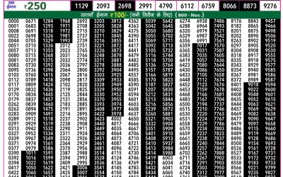 Rajshree 50 shukra weekly lottery 7.30pm result 19 July 2024