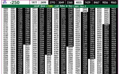 Rajshree 50 som weekly lottery 7.30pm result 8 July 2024