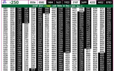 Rajshree 50 som weekly lottery 7.30pm result 29 July 2024