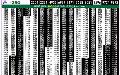 Rajshree 50 som weekly lottery 7.30pm result 5 August 2024