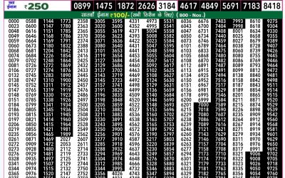 Rajshree 50 guru weekly lottery 7.30pm result 19 September 2024