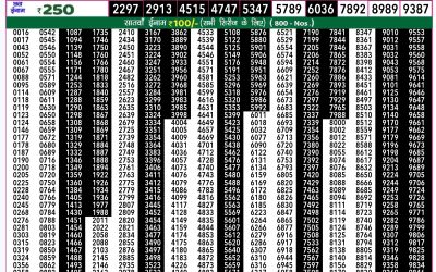 Rajshree 50 ravi weekly lottery 7.30pm result 1 September 2024