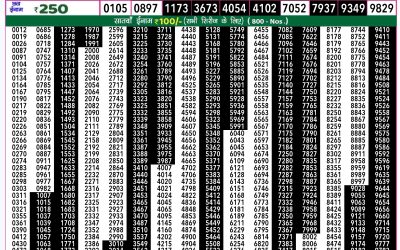 Rajshree 50 ravi weekly lottery 7.30pm result 22 September 2024