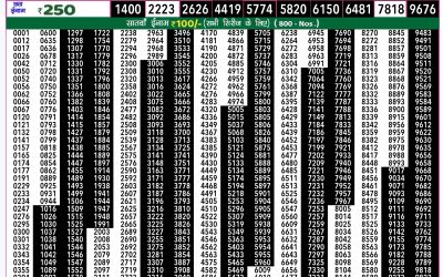 Rajshree 50 som weekly lottery 7.30pm result 9 September 2024