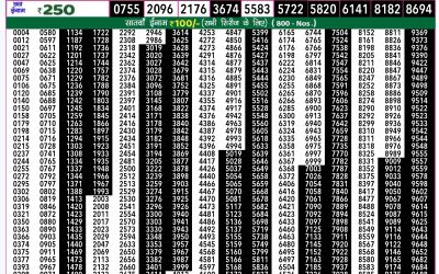 Rajshree 50 som weekly lottery 7.30pm result 16 September 2024