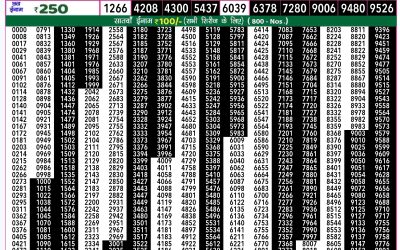 Rajshree 50 som weekly lottery 7.30pm result 23 September 2024