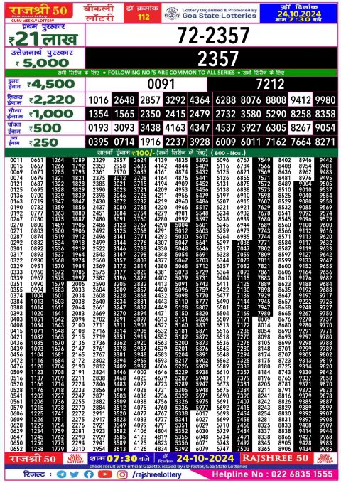 Rajshree Lottery Result Today