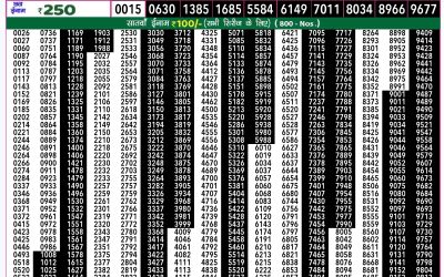 Rajshree 50 guru weekly lottery 7.30pm result 31 October 2024