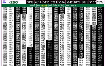 Rajshree 50 mangal weekly lottery 7.30pm result 22 October 2024