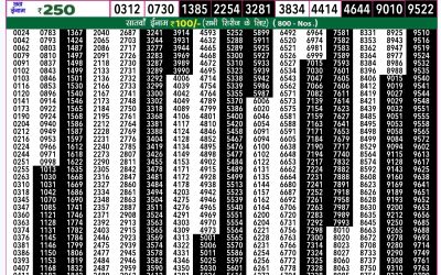 Rajshree 50 ravi weekly lottery 7.30pm result 6 October 2024