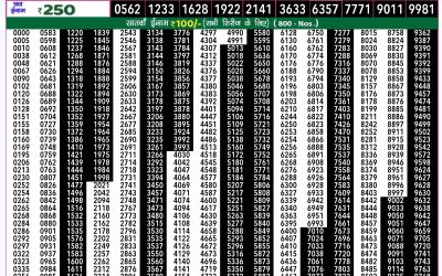 Rajshree 50 shukra weekly lottery 7.30pm result 25 October 2024