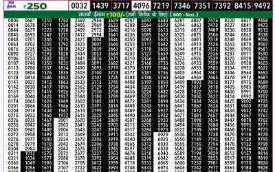 Rajshree 50 ravi weekly lottery 7.30pm result 3 November 2024