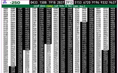 Rajshree 50 som weekly lottery 7.30pm result 4 November 2024