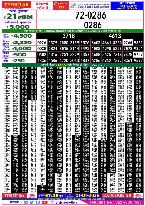 Rajshree Lottery Result Today