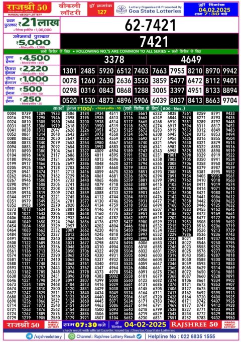 Rajshree Lottery Result Today